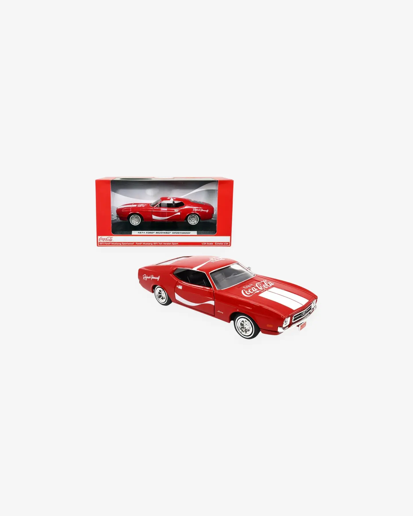 Машинка литая коллекционная модель по лицензии Coca-Cola 1971 Ford Mustang Sportsroof — 4