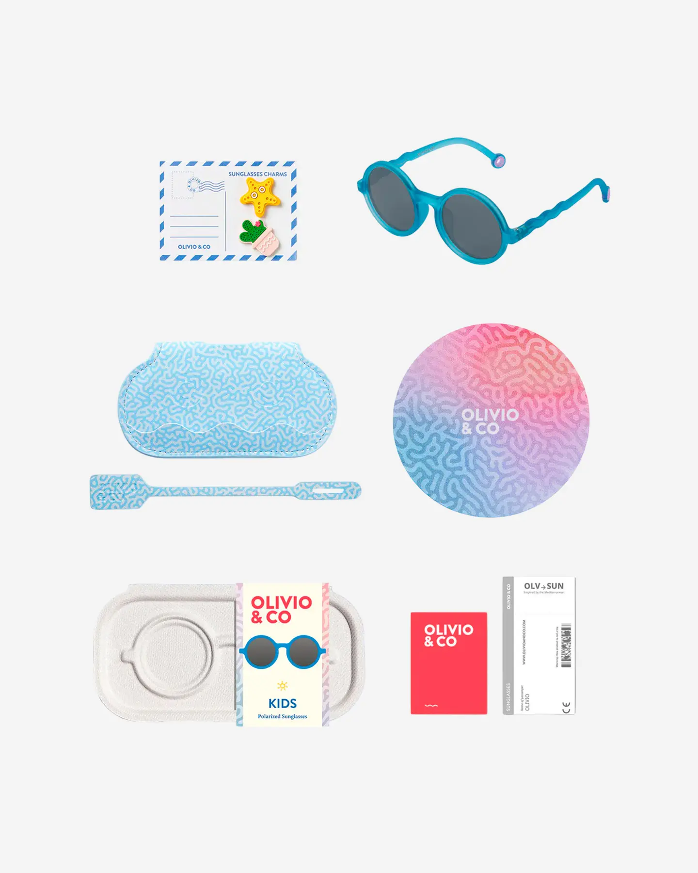 Очки  KIDS Round Sunglasses-Coral Reef-Reef blue — 4