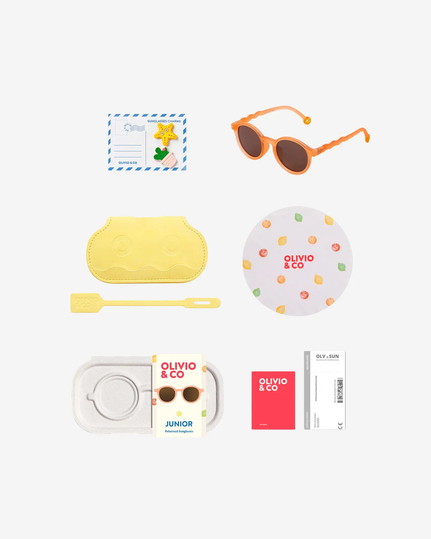 Очки JUNIOR Oval Sunglasses-Citrus Garden-Grapefruit Pink — 4