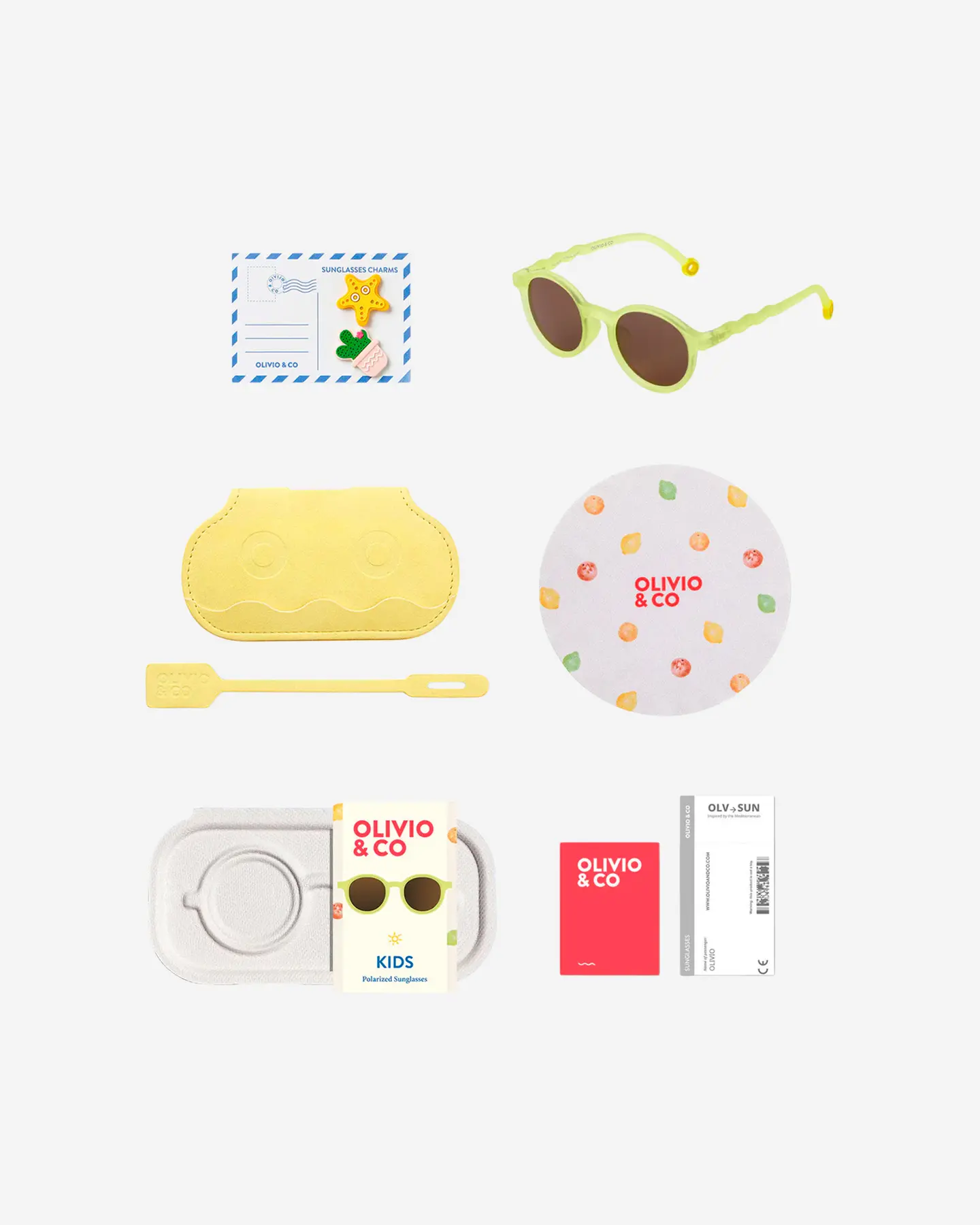 Очки KIDS Oval Sunglasses-Citrus Garden-Lime Green — 4
