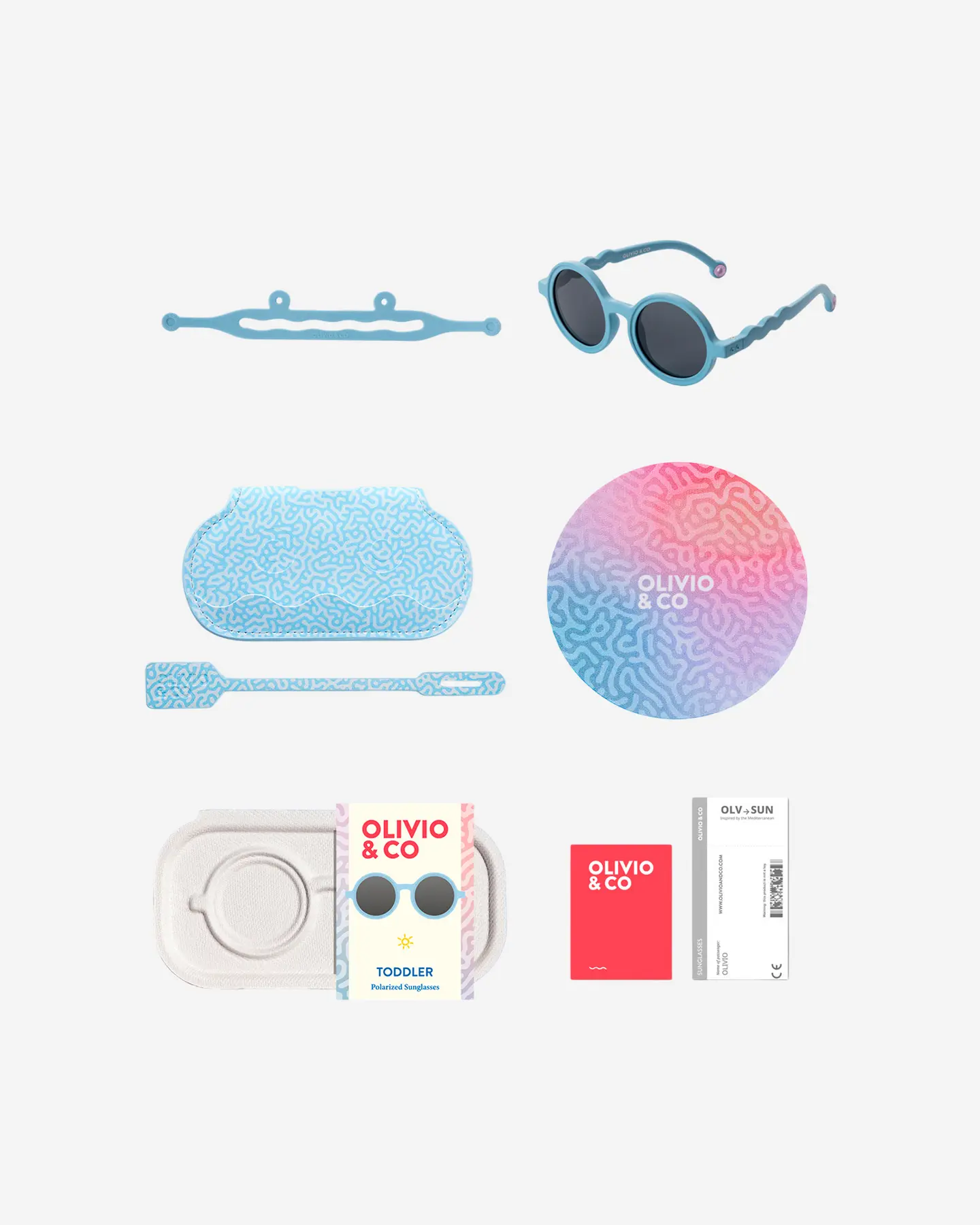Очки BABY Round Sunglasses-Classic Olivio-Reef Blue — 3