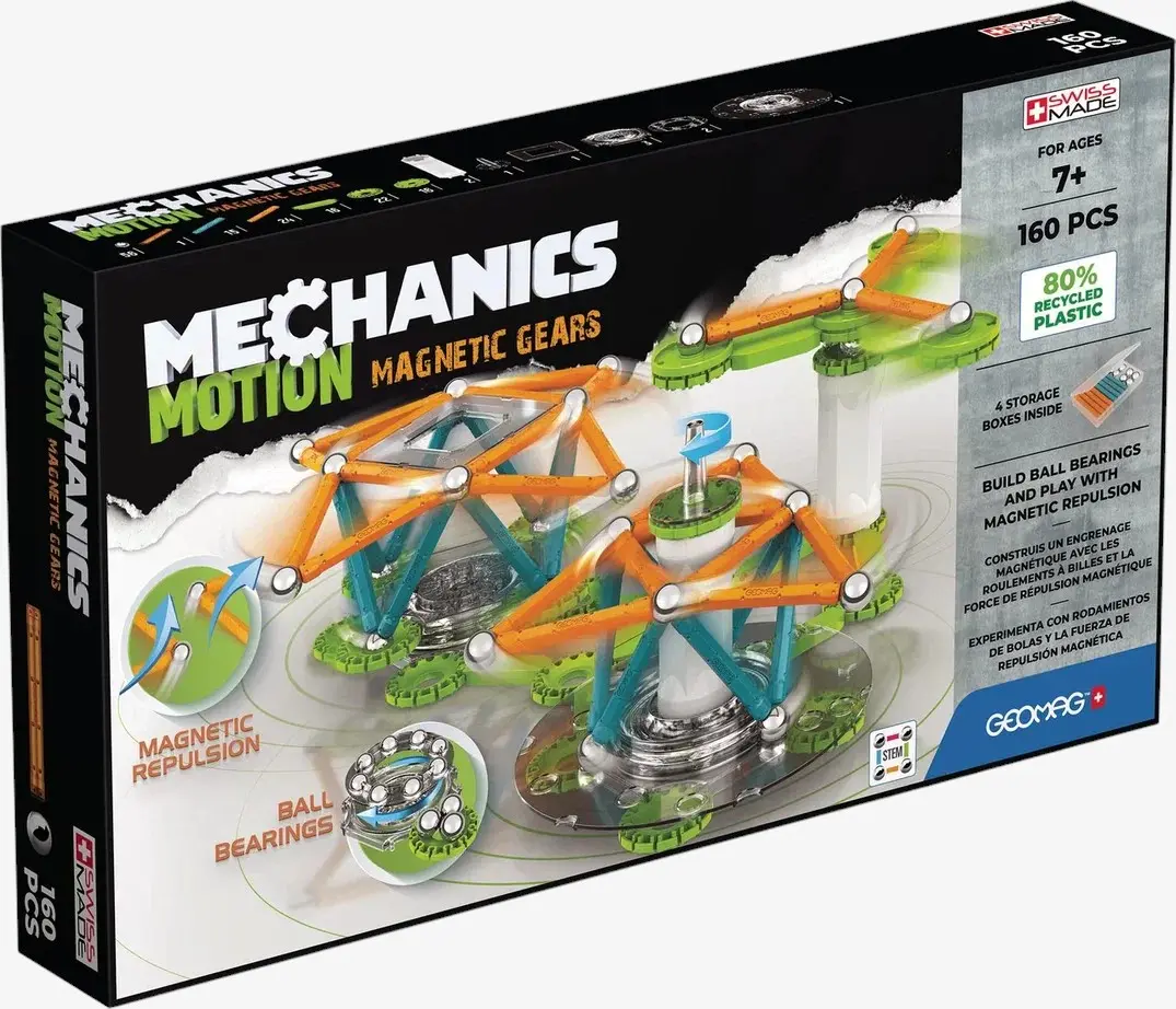 Конструктор Geomag "Механика - движение", магнитные шестеренки, 160 эл. — 4