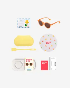 Очки JUNIOR Oval Sunglasses-Citrus Garden-Grapefruit Pink — 4