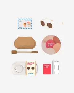 Очки JUNIOR Oval Sunglasses-Gelato Summer-Vanilla Brownie — 4