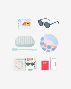Очки JUNIOR Oval Sunglasses-Seaside Stripes-Navy Blue — 4