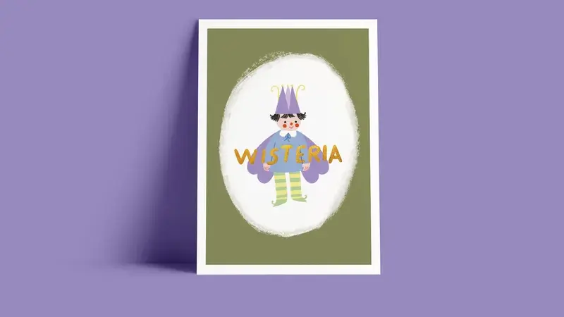 Wisteria х O.paper.paper — Открытка с золотом OPPхWisteria