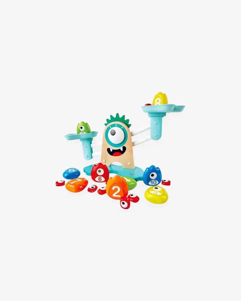 HAPE — Игрушечные "Весы" Монстрики с брошюрой примеров на сложение и состав числа