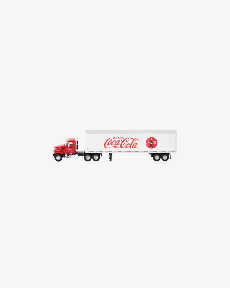 MOTOR CITY CLASSICS — Машинка литая коллекционная Die-сast модель по лицензии Coca-Cola Drink Coca-Cola Tractor and Traile