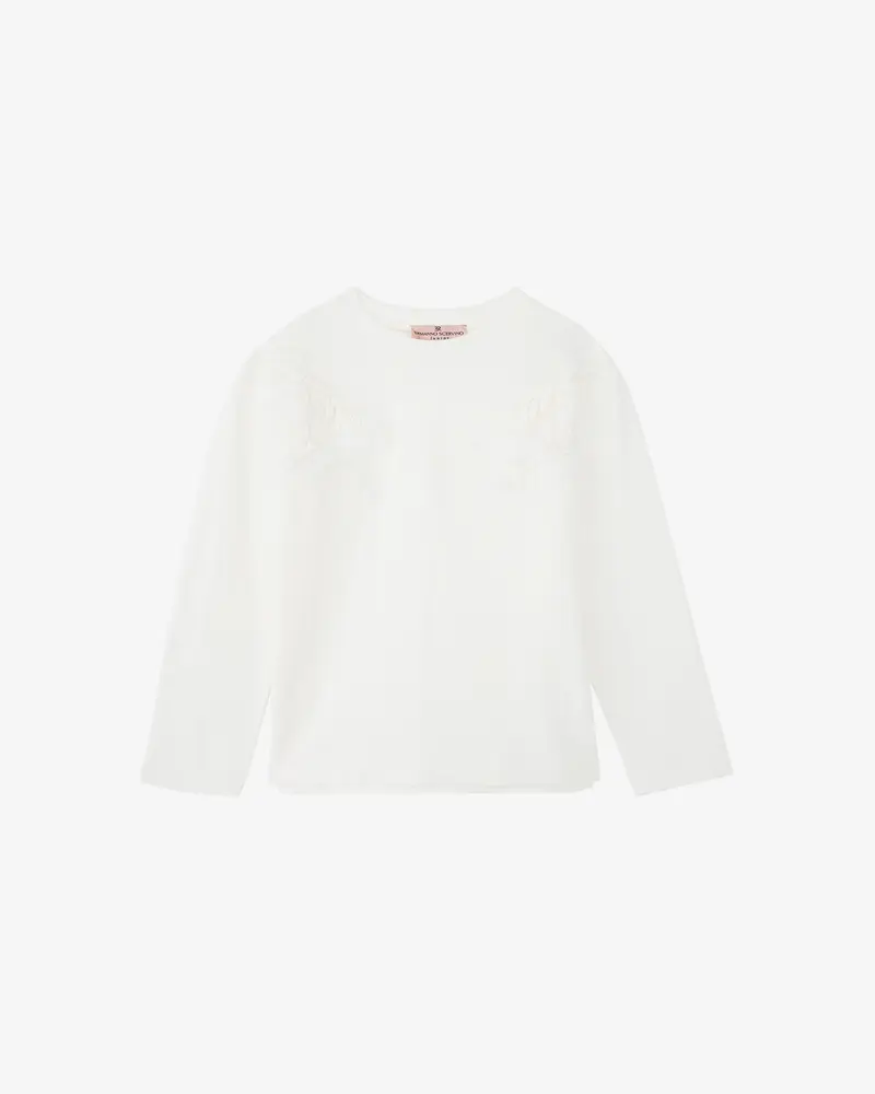 ERMANNO SCERVINO JUNIOR — Футболка с длинным рукавом и нашивками